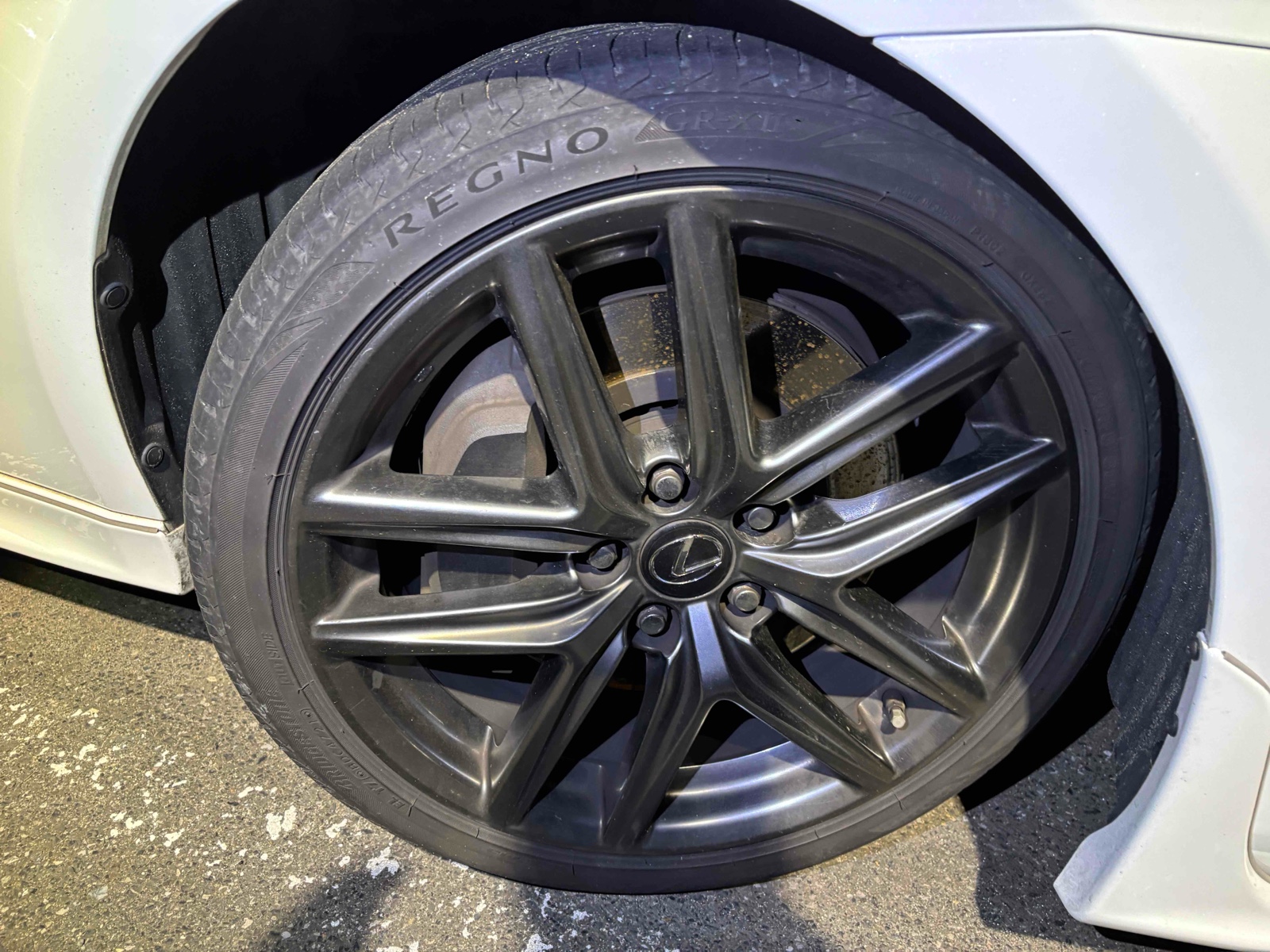 F Sport alloy wheel on our white IS350